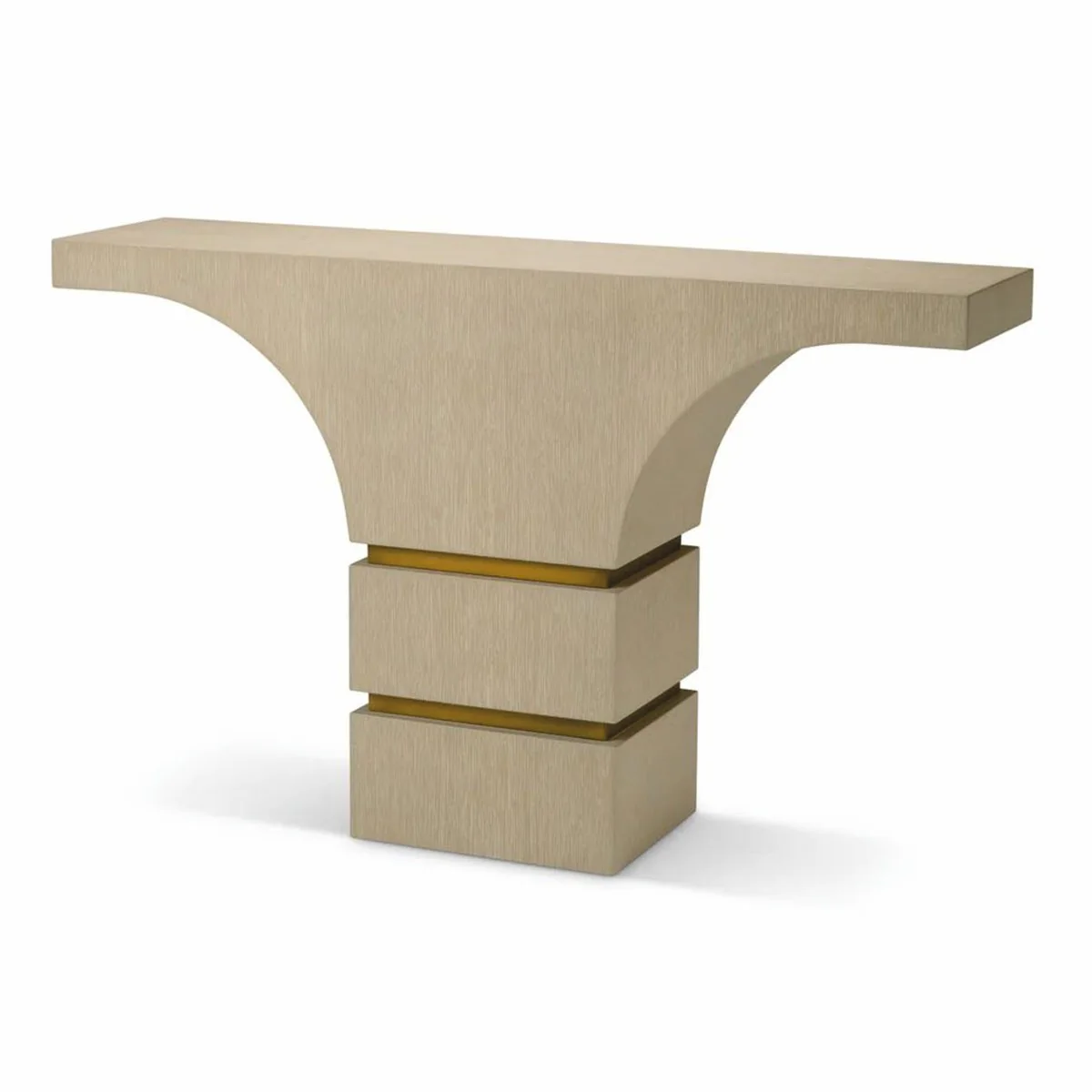 Casa Padrino consola de lujo beige / lat¨®n 130 cm - Muebles de lujo para hoteles