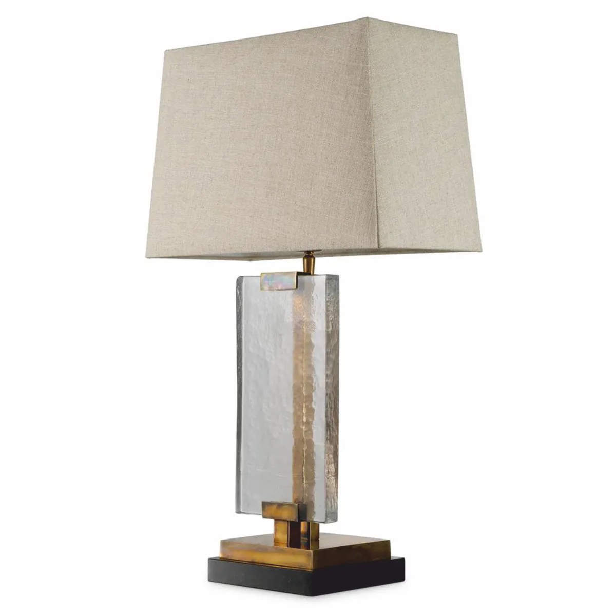 Casa Padrino l¨¢mpara de mesa de lujo lat¨®n vintage / negro A. 69 cm - Luces de lujo