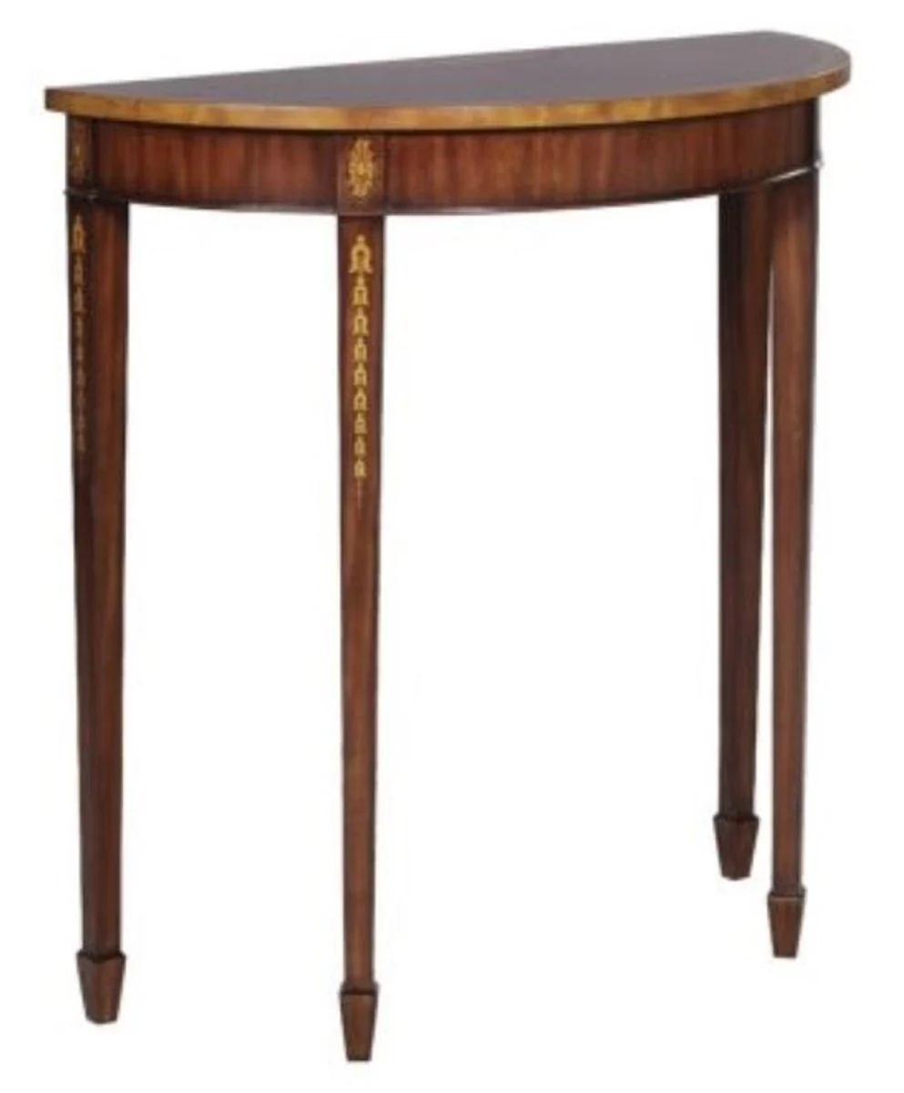 Casa Padrino Consola de Caoba Art Nouveau Marr¨®n / Oro 81 x 35 x H. 83 cm - Consola de Lujo Art Nouveau