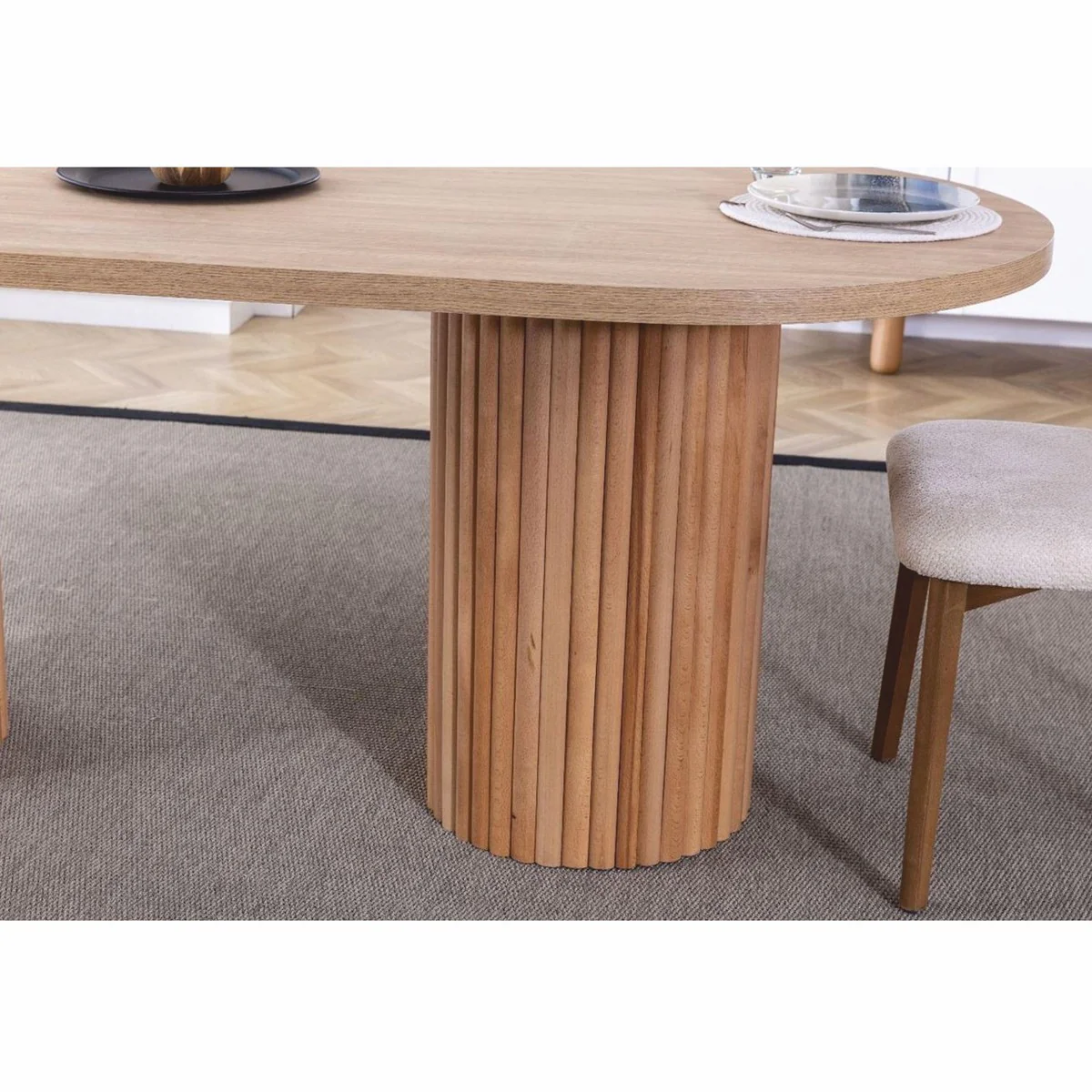 Casa Padrino Mesa de Comedor de Lujo Natural 180 cm - Muebles de Comedor