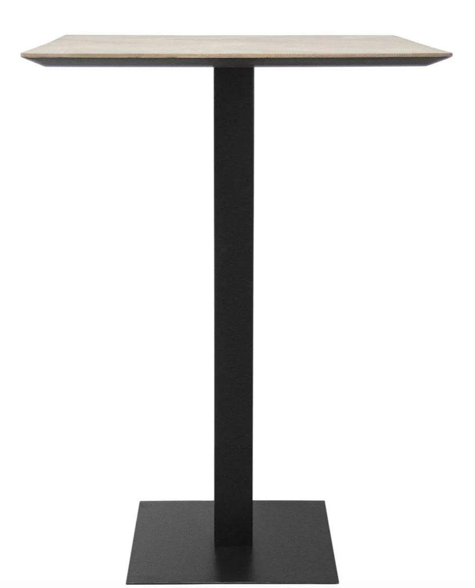 Casa Padrino luxury bar table natural colors / black 70 x 70 x H. 101 cm - Gastronomy & Bar Furniture