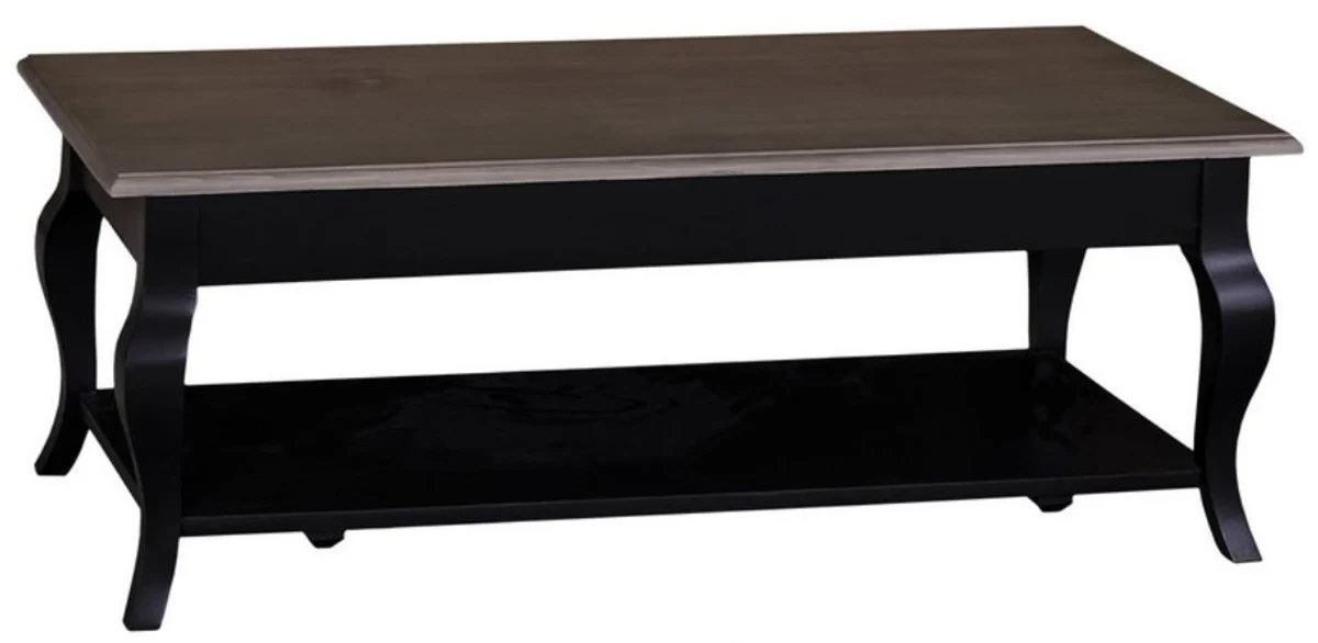 Casa Padrino country house style coffee table black / dark brown 120 x 60 x H. 45 cm - Country House Style Living Room Furniture