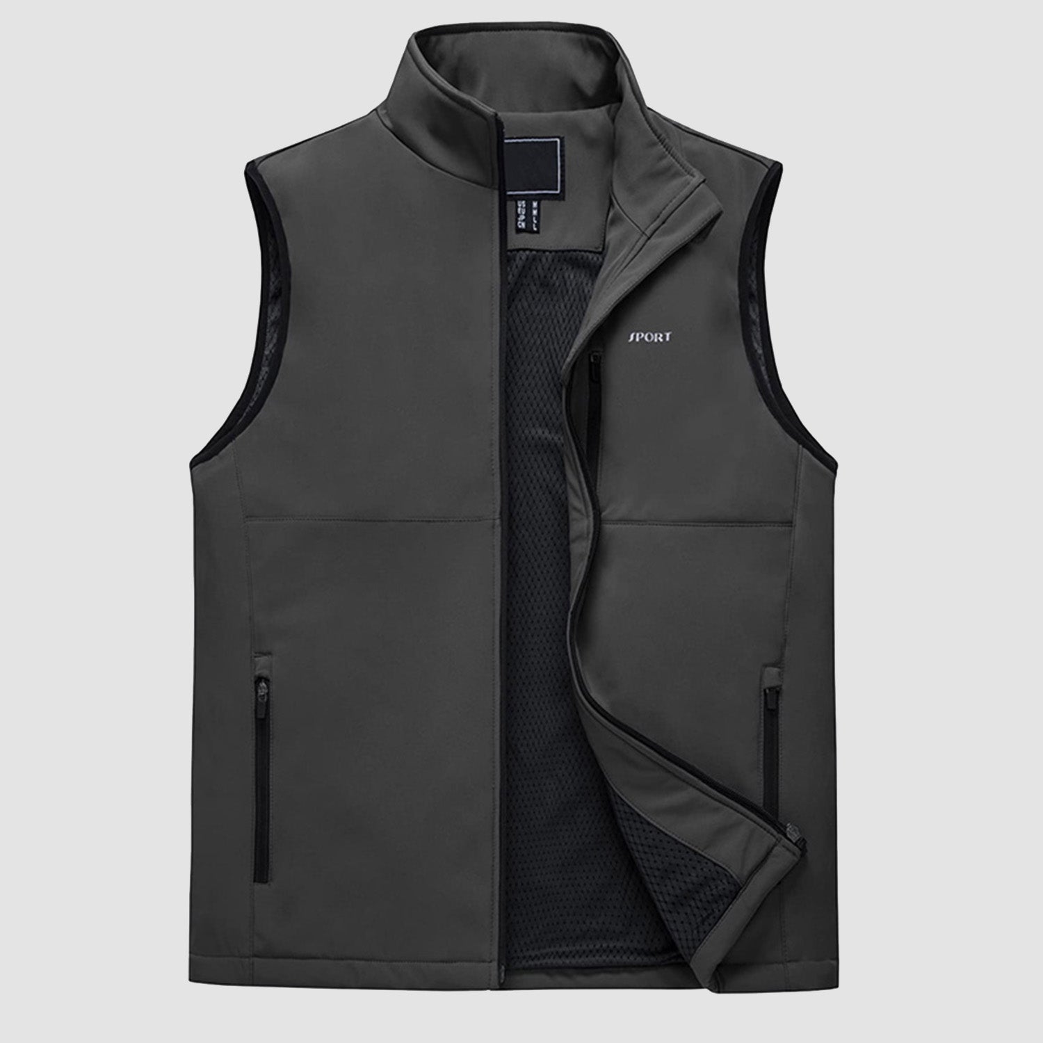 Men's Lightweight Vest Windproof Sleeveless Jacket Outdoor Hiking Camping Fishing Photography Gilet with Zip Pockets