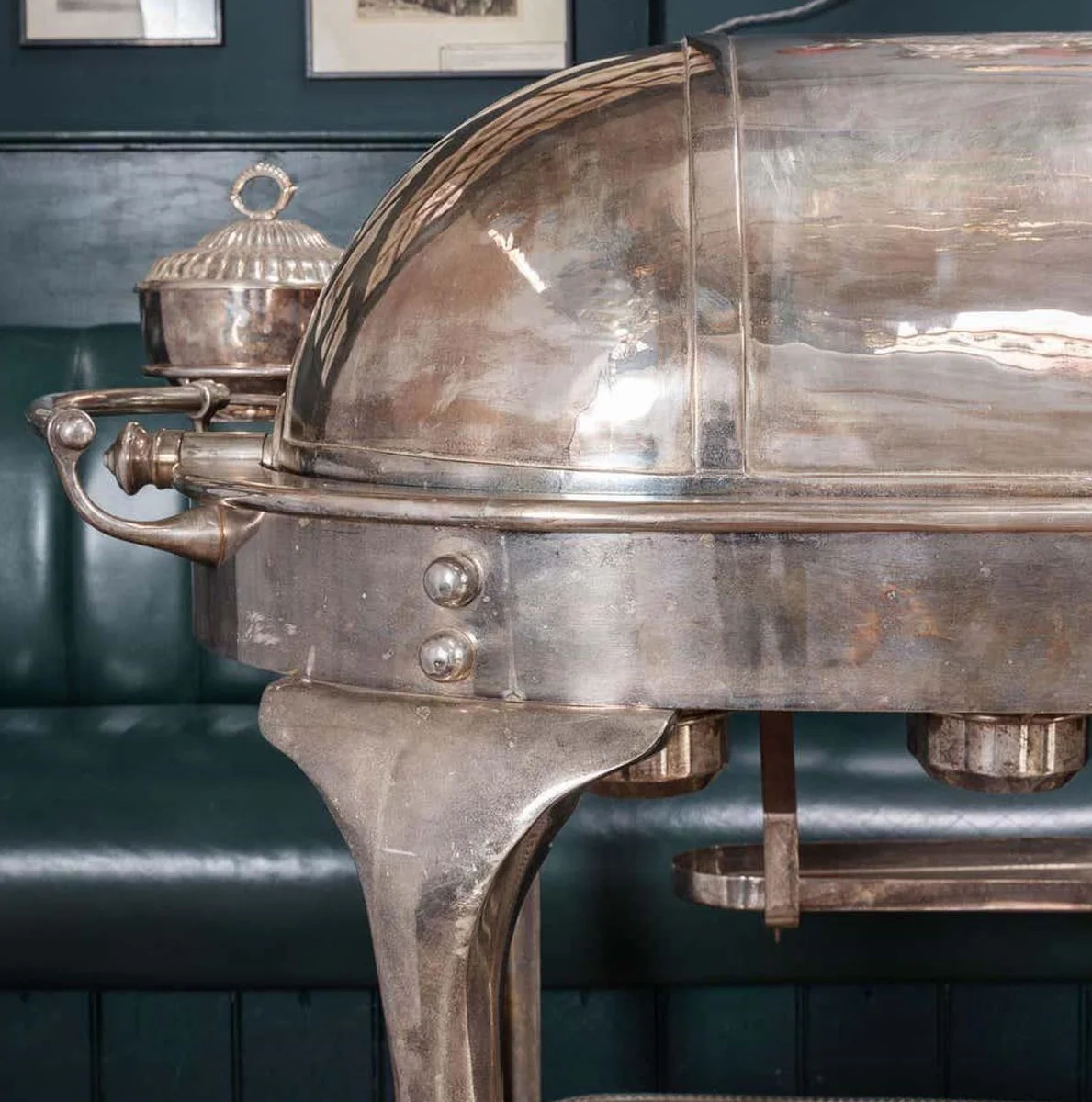 Casa Padrino carrito de servicio de hotel barroco de lujo plata - Carrito de estilo barroco - Accesorios de hotel