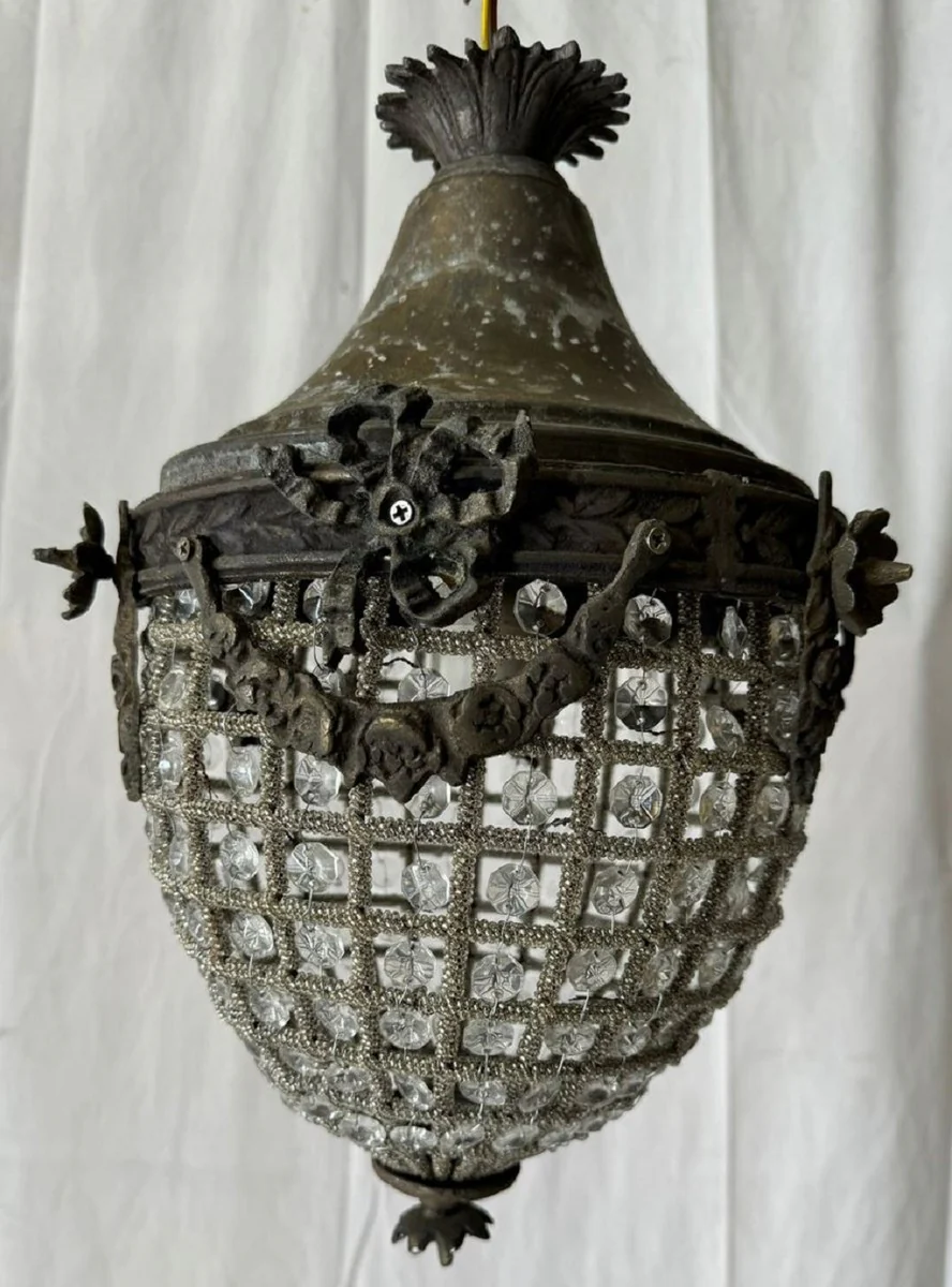 Casa Padrino l¨¢mpara colgante de cristal barroco oxidado A. 35 cm - Luces Barrocos