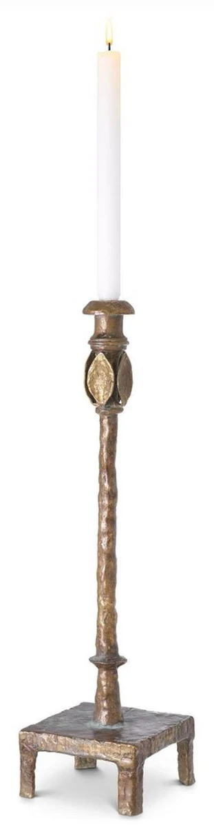 Casa Padrino portavela de lujo lat¨®n vintage 15 x 14,5 x A. 55 cm - Portavela de lat¨®n - Accesorios de decoraci¨®n para hoteles y restaurantes - Calidad de lujo