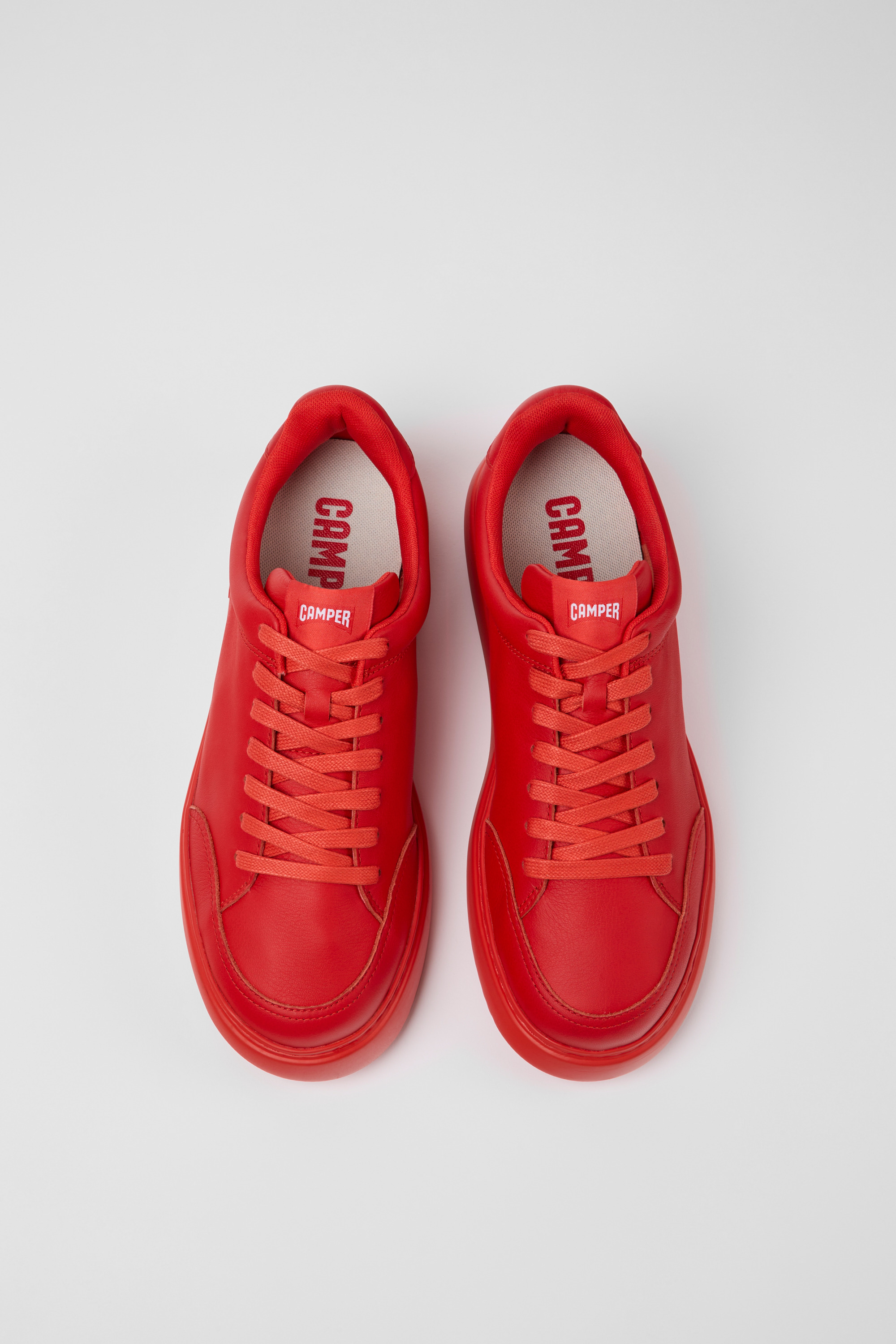 Runner K21 - Red leather sneakers for men