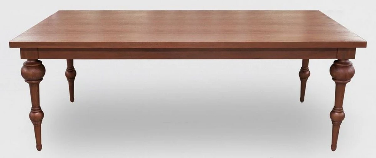 Casa Padrino mesa de comedor Art Nouveau de lujo de caoba marr¨®n 210 x 110 x A. 76 cm - Mesa de comedor rectangular de madera maciza - Muebles de Comedor Barrocos y Art Nouveau