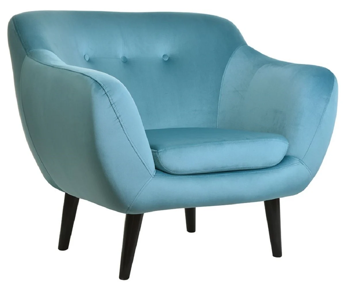 Casa Padrino Sill¨®n de Terciopelo de Lujo 97 x 81 x H. 83 cm - Varios Colores - Sala de Estar Oficina Hotel Club Sill¨®n - Colecci¨®n de Lujo