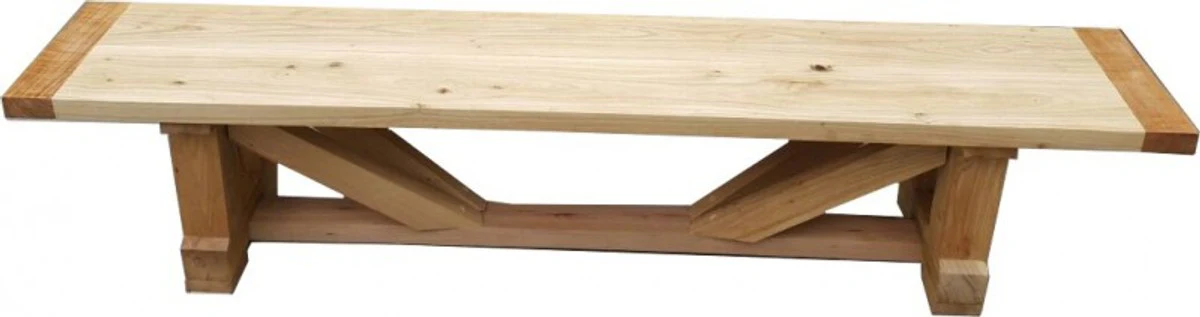 Casa Padrino luxury solid wood seat 230 cm Imperial for solid oak dining table - Heavy duty