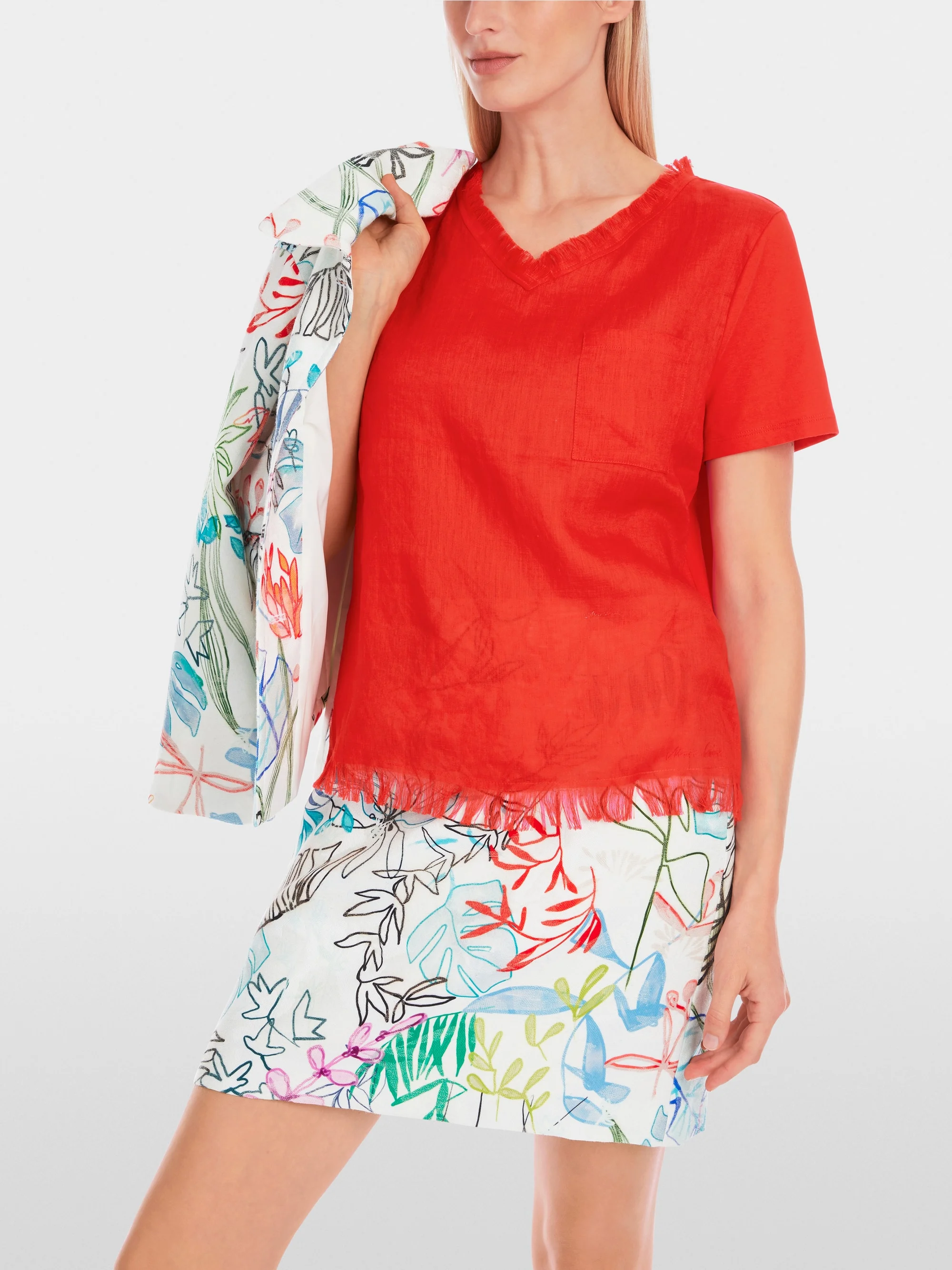 Marc-Cain Airy T-shirt with linen