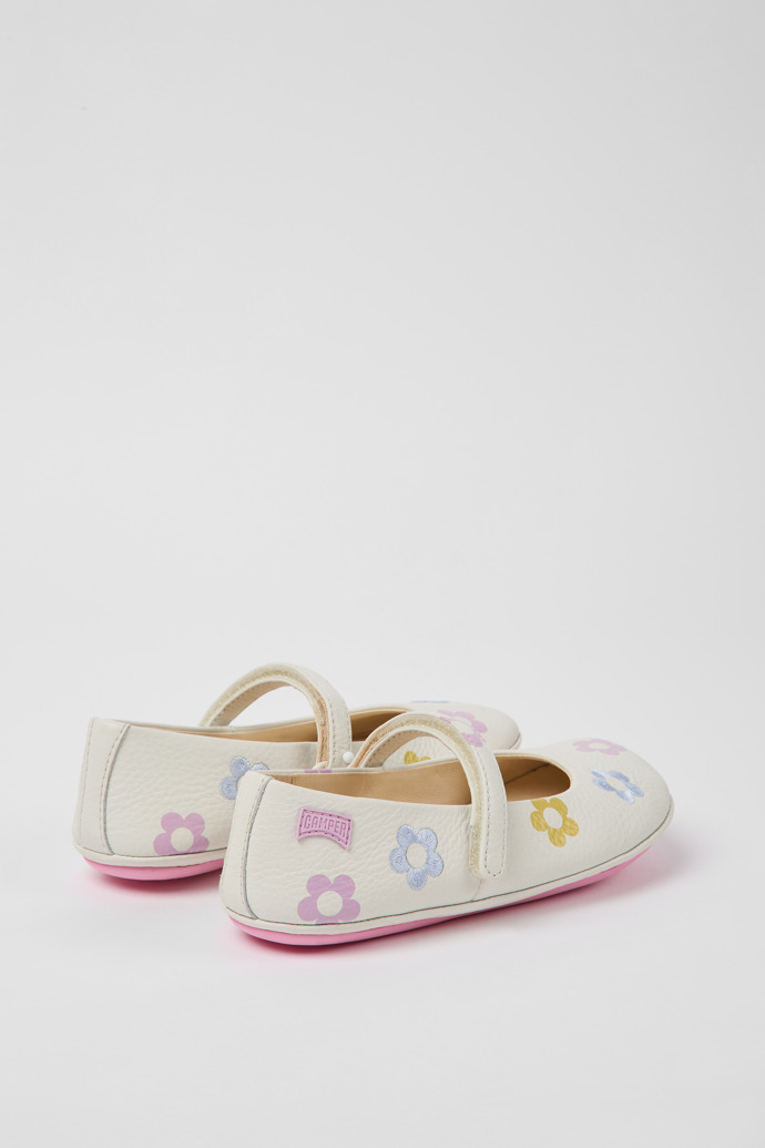 Twins White leather ballerinas for boys