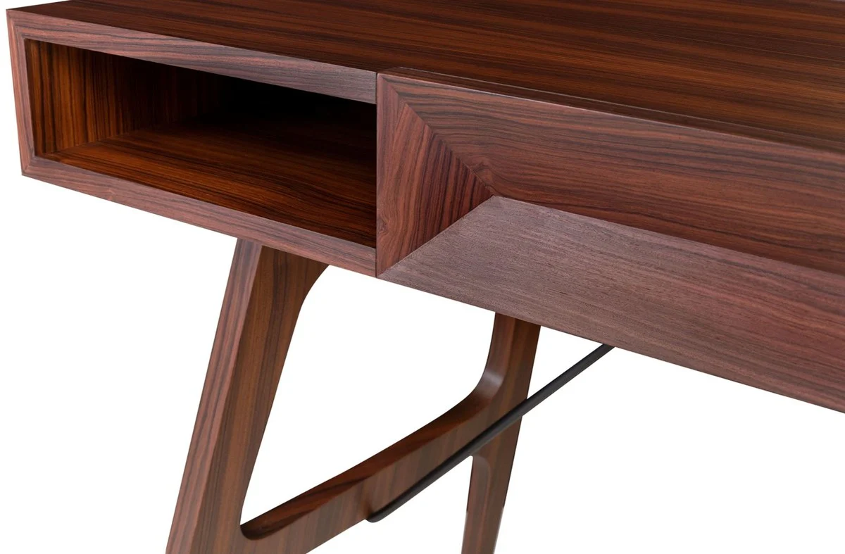 Casa Padrino Escritorio de Palisandro de Lujo con Caj¨®n Marr¨®n 120 x 60 x H. 76 cm - Muebles de Oficina de Lujo