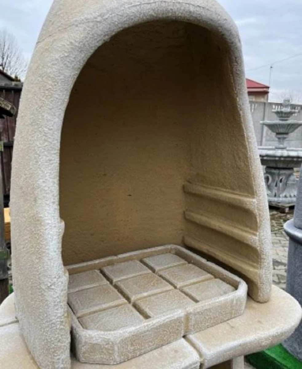 Casa Padrino barbacoa de jard¨ªn de hormig¨®n de lujo arena 156 x 61 x A. 223 cm