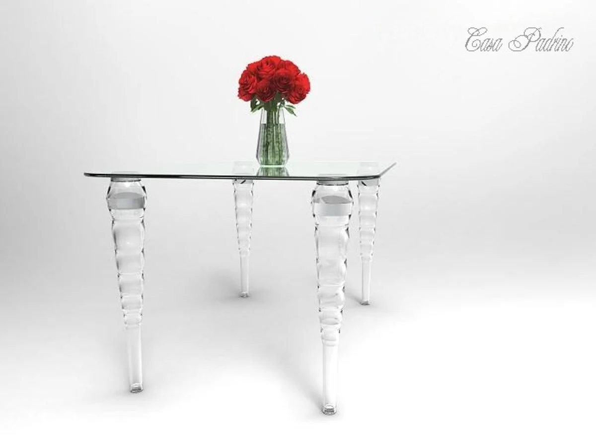 Casa Padrino designer table 140cm - Ghost Chair Table - polycarbonate furniture