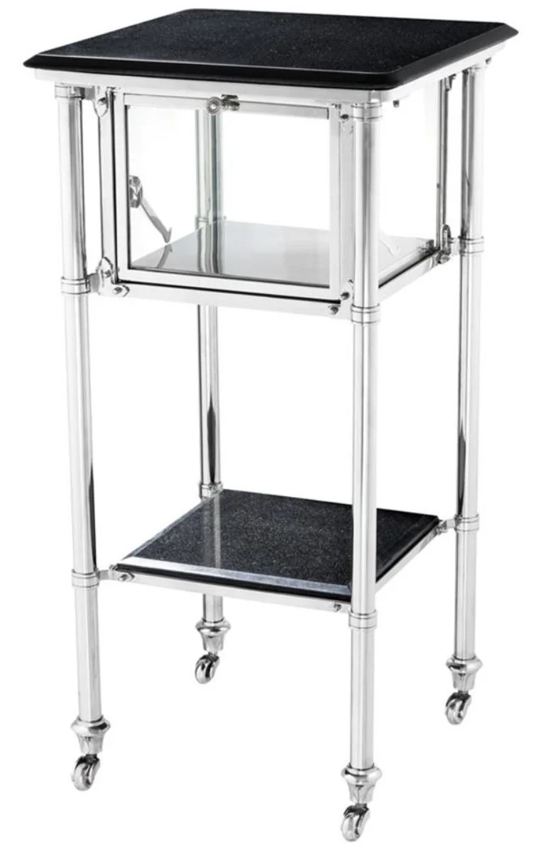 Casa Padrino mesa auxiliar lujo sobre ruedas 39 x 39 x H. 80 cm - accesorios de hotel