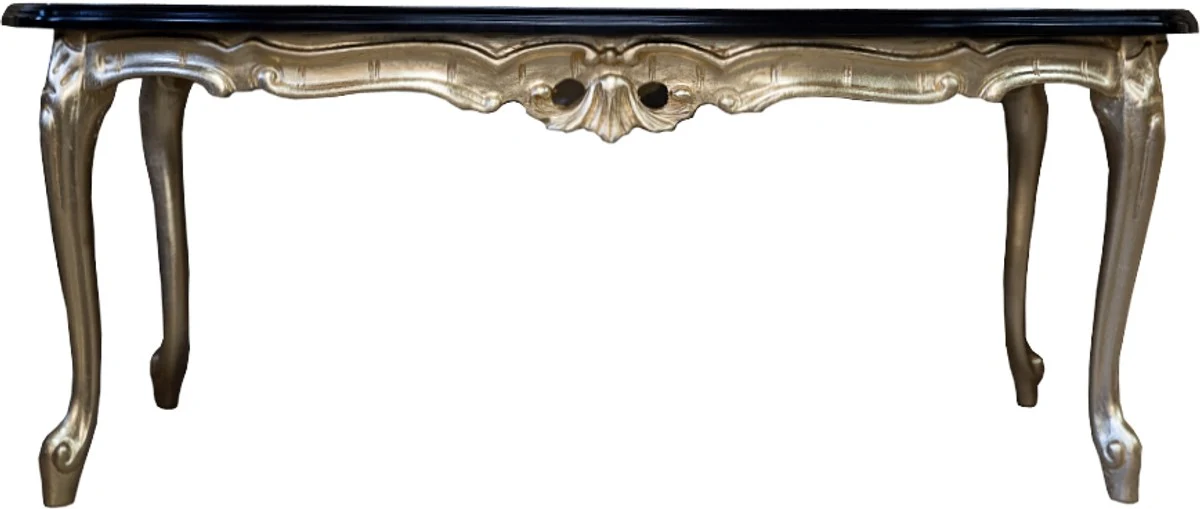 Pomp??s by Casa Padrino baroque coffee table black / gold - Pomp??s baroque living room table designed by Harald Gl??ckler