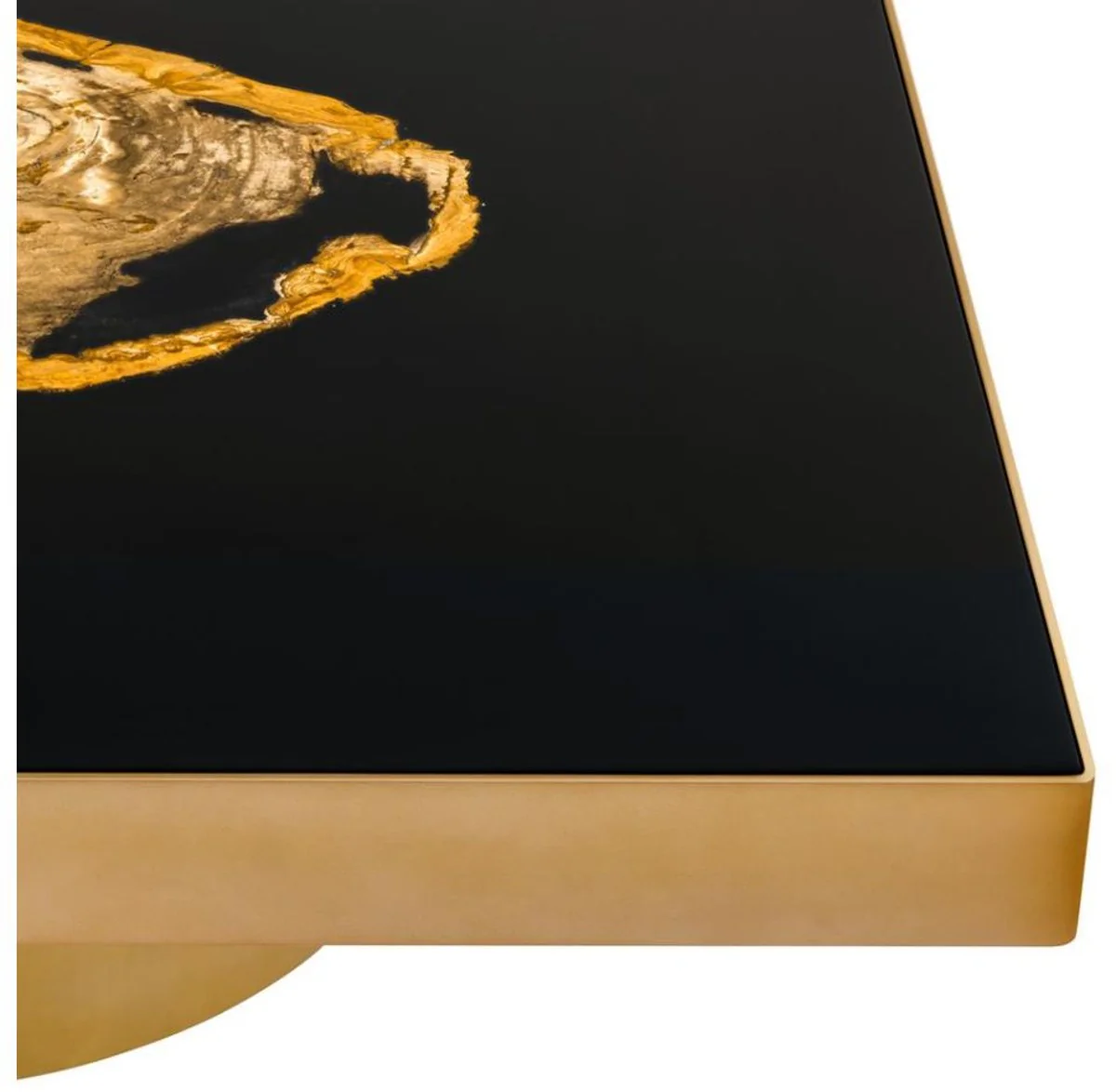 Mesa de centro de dise?o Casa Padrino con madera petrificada integrado - edici¨®n limitada