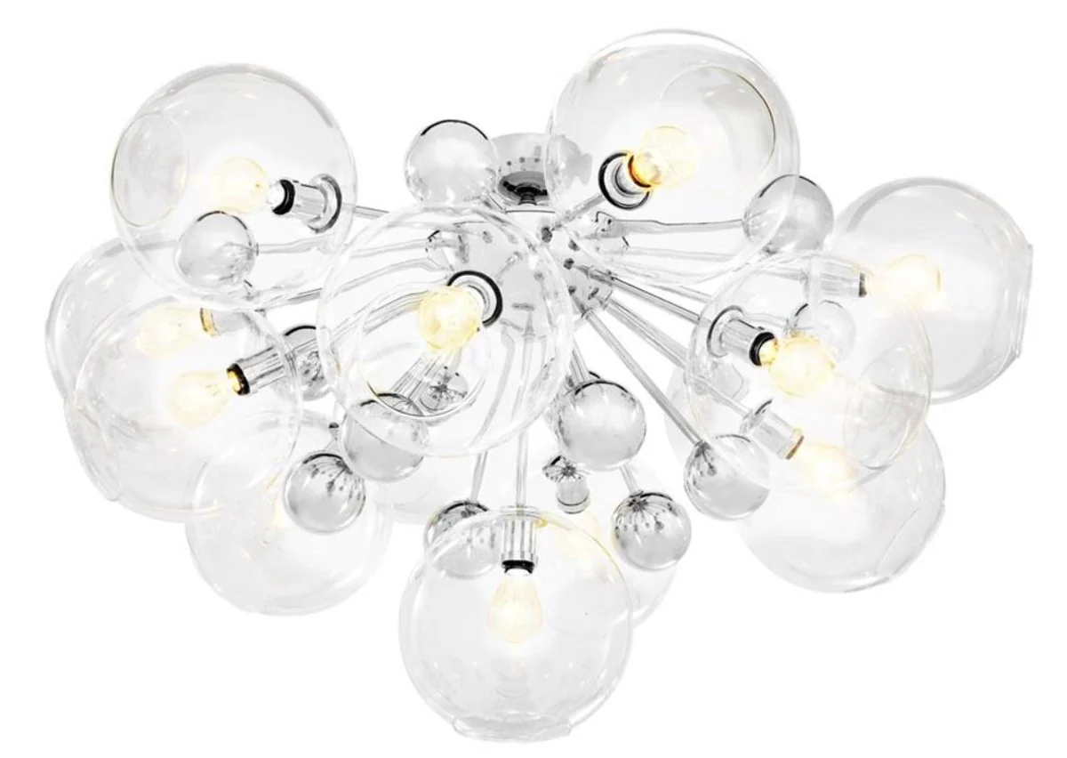 Casa Padrino lámpara de techo de lujo plata Ø 90 x H. 57 cm - Calidad de Lujo