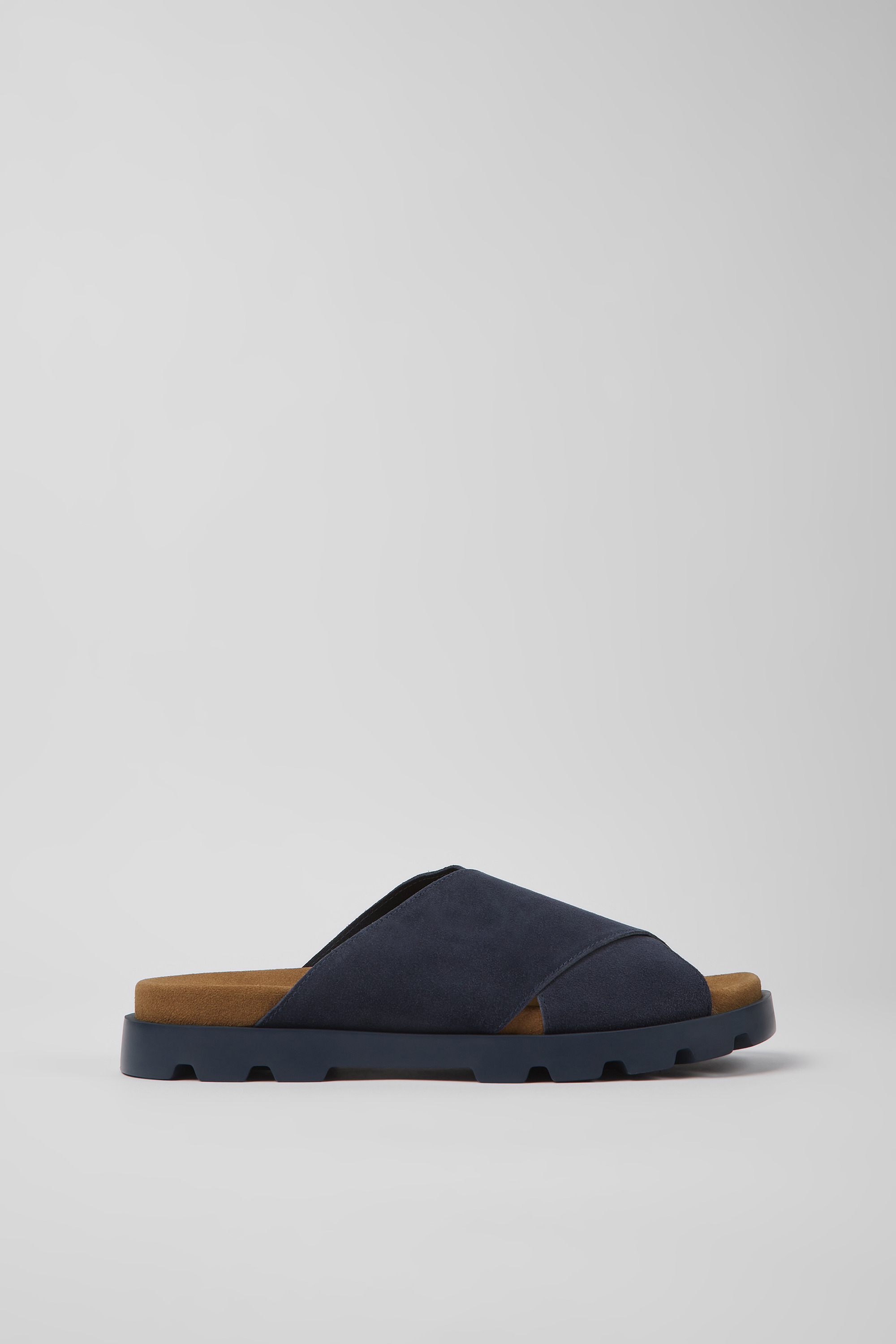 Brutus Sandal - Navy blue nubuck sandals for men