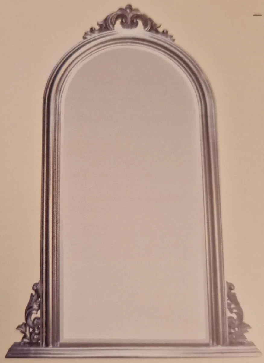 Casa Padrino espejo barroco de lujo plata - Espejo de pared hecho a mano en estilo barroco - Espejo barroco de sal¨®n - Espejo de armario barroco - Muebles Barrocos