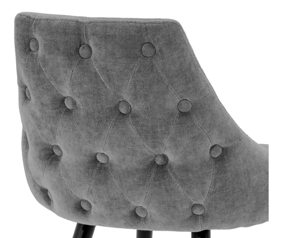 Casa Padrino luxury bar chair gray / black 47 x 52 x H. 91 cm - Luxury Bar Furniture
