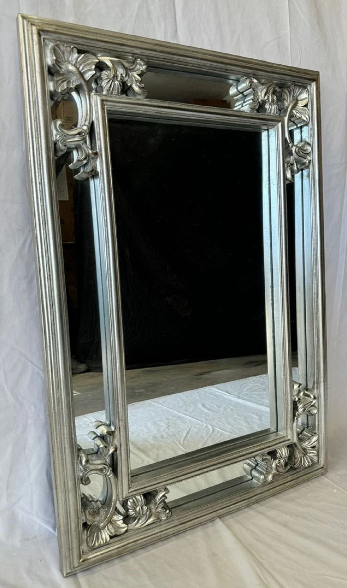 Casa Padrino espejo barroco plata A. 98 cm - Muebles de estilo barrocos