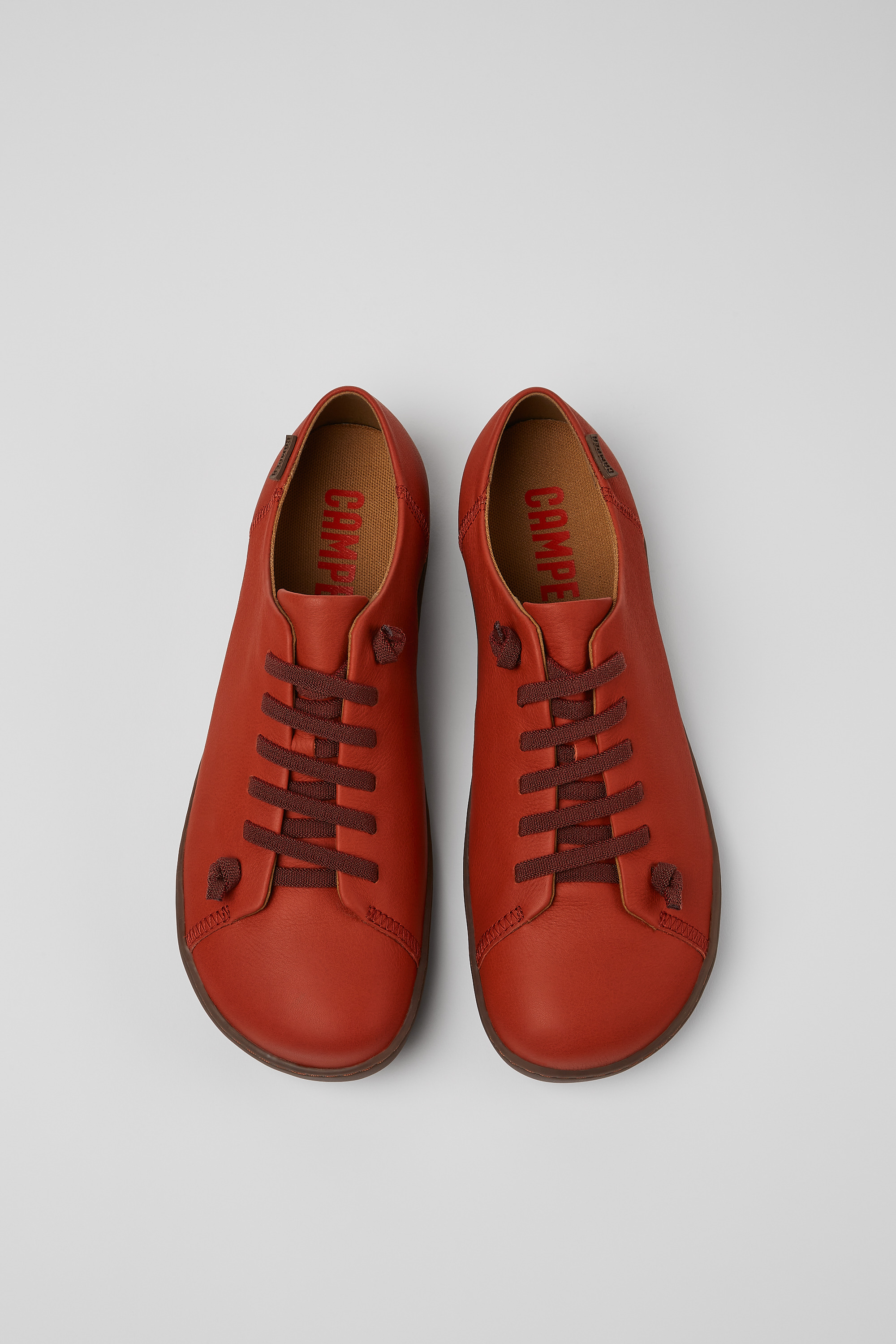 Peu - Red leather shoes for men