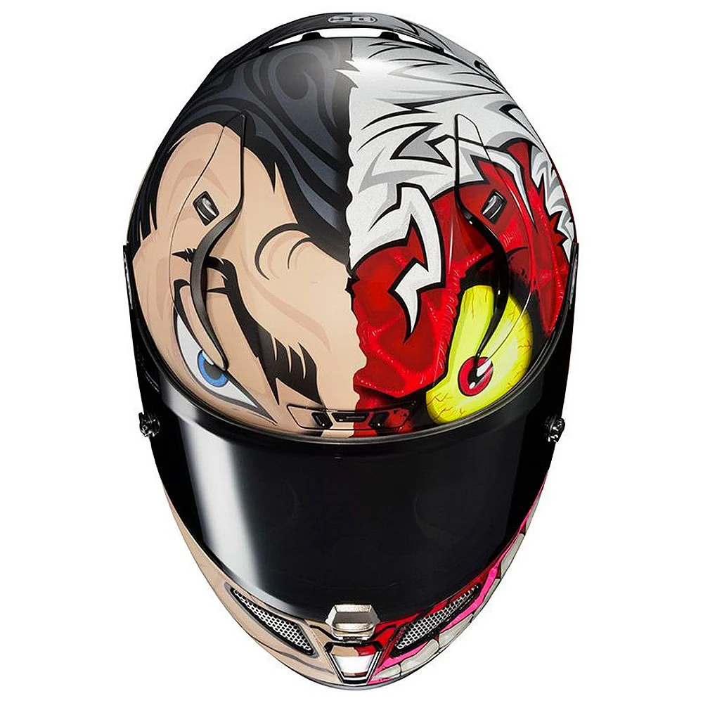 CASCO HJC RPHA11 TWO FACE DC COMICS NEGRO / ROJO