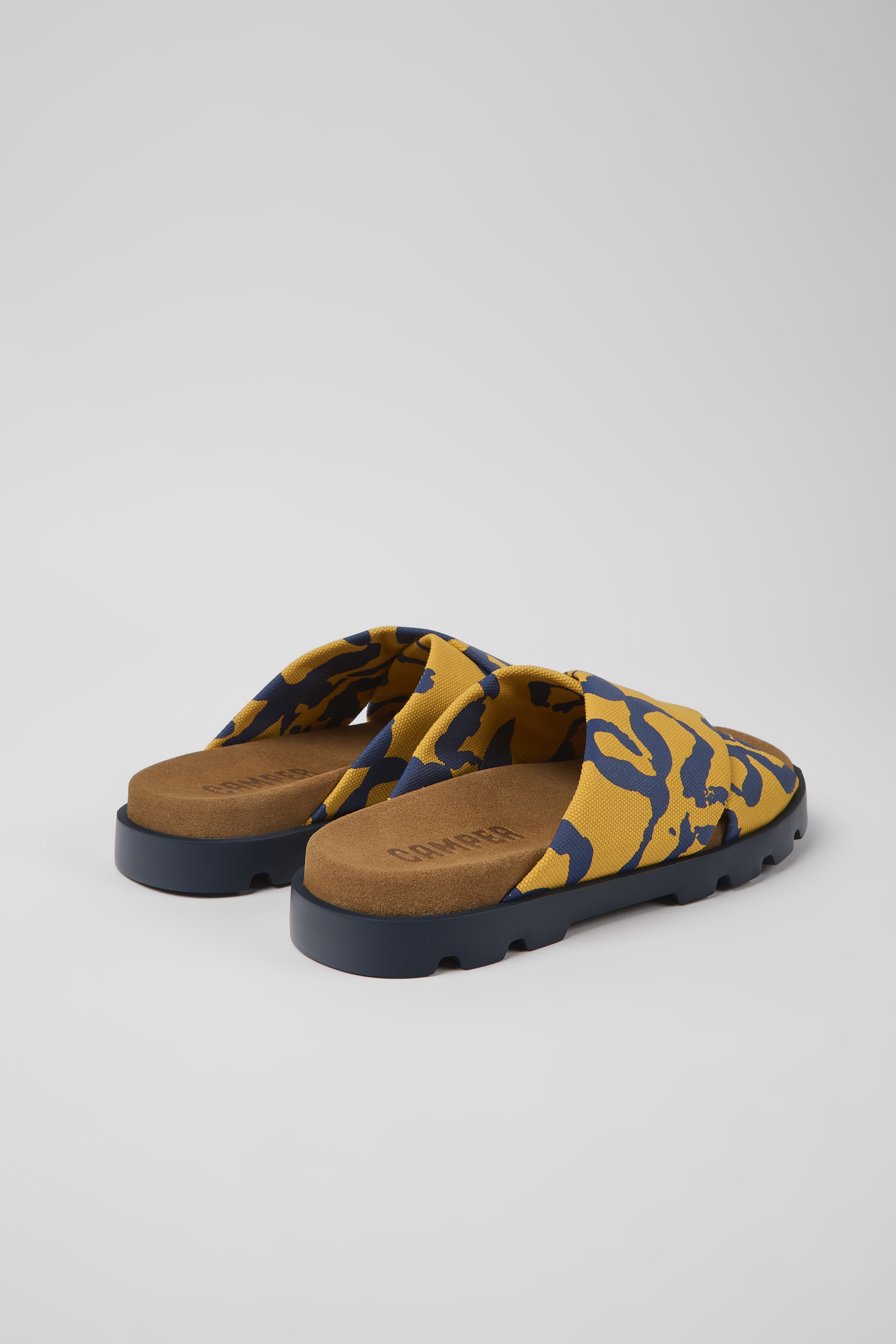 Brutus Sandal - Orange and blue recycled cotton sandals for men
