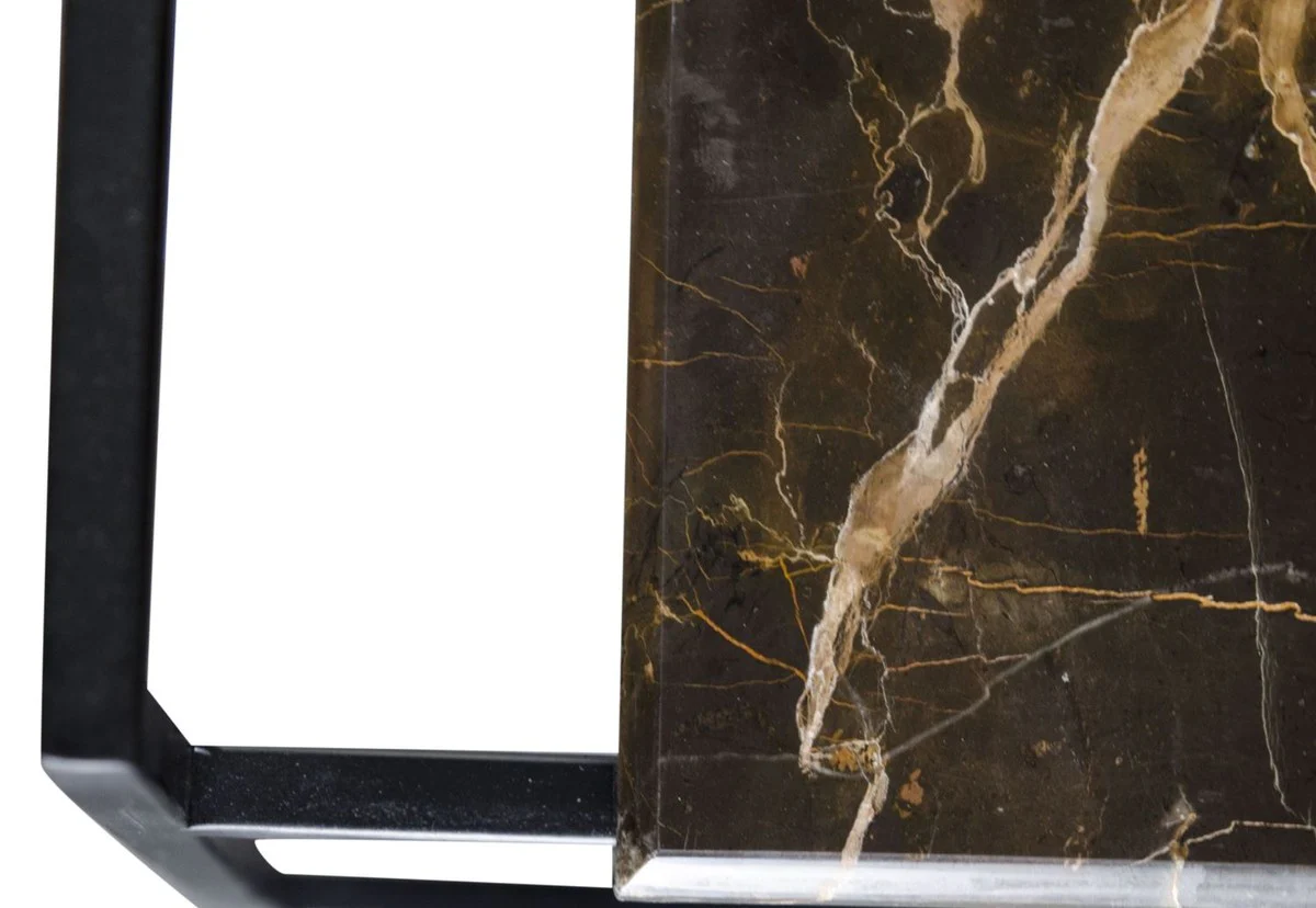 Casa Padrino mesa de centro de lujo negro 60 x 60 x H. 36,5 cm - Mesa de Centro de Diseño