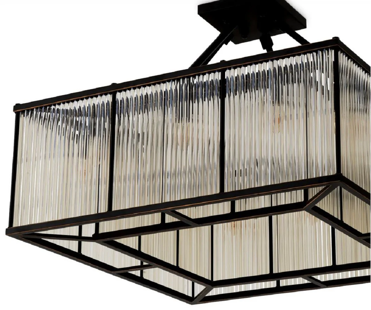 Casa Padrino l¨¢mpara de techo de sal¨®n de lujo bronce 80 cm