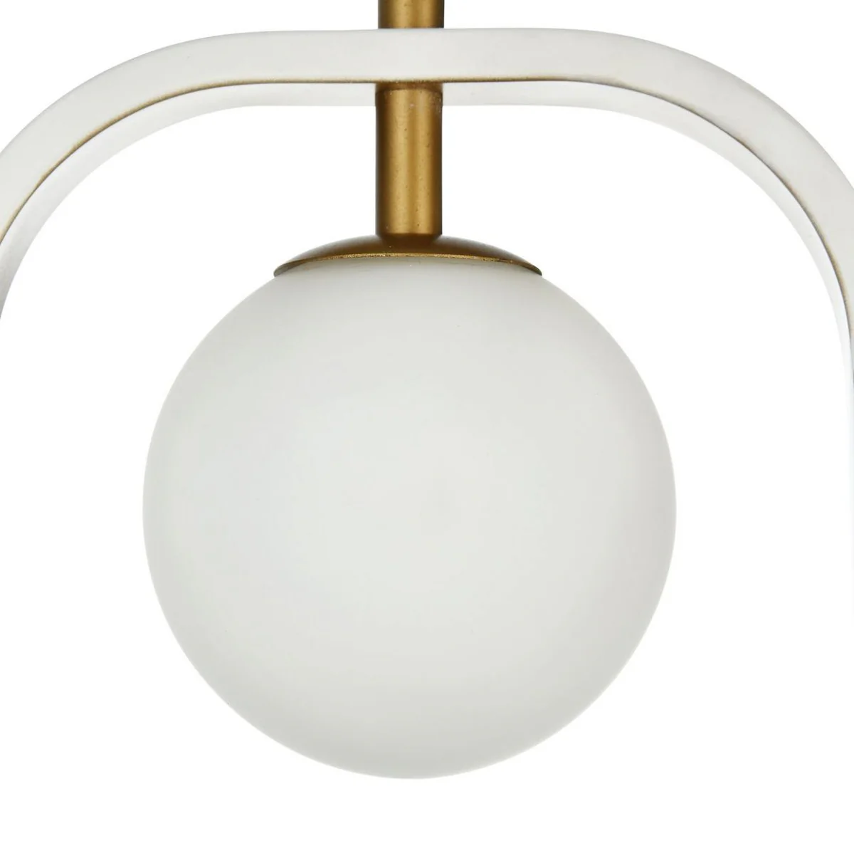 Casa Padrino lámpara colgante de lujo blanco / oro 17,8 x H 25 cm - Colección de Lujo