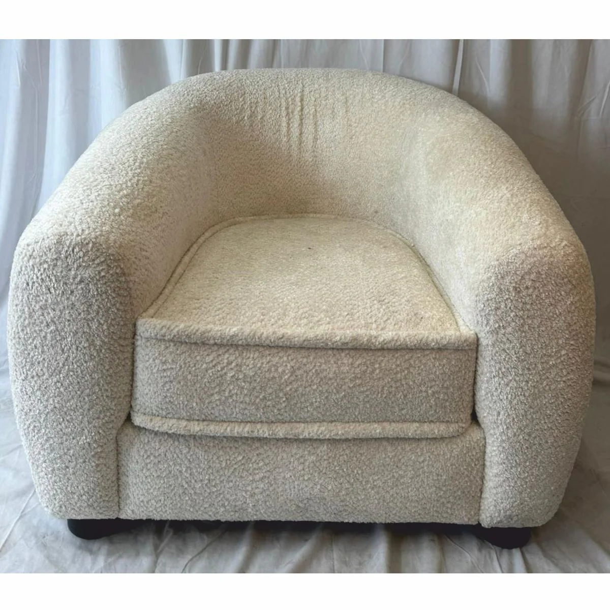 Casa Padrino sill¨®n de lujo crema / negro 110 x 95 x A. 70 cm - Muebles de sal¨®n