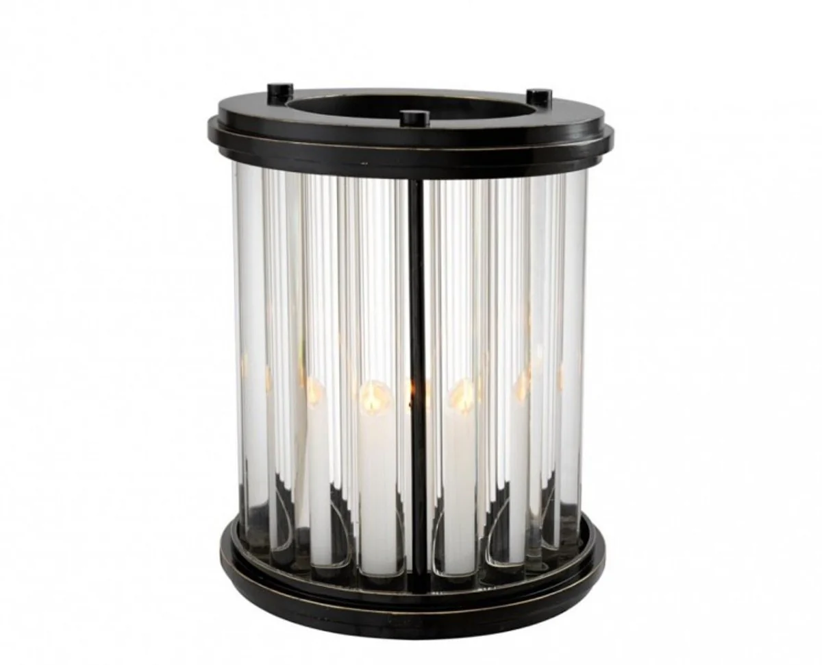 Casa Padrino designer candle holder / lantern bronze finish 26.5 x H. 33.5 cm - Hotel Accessories