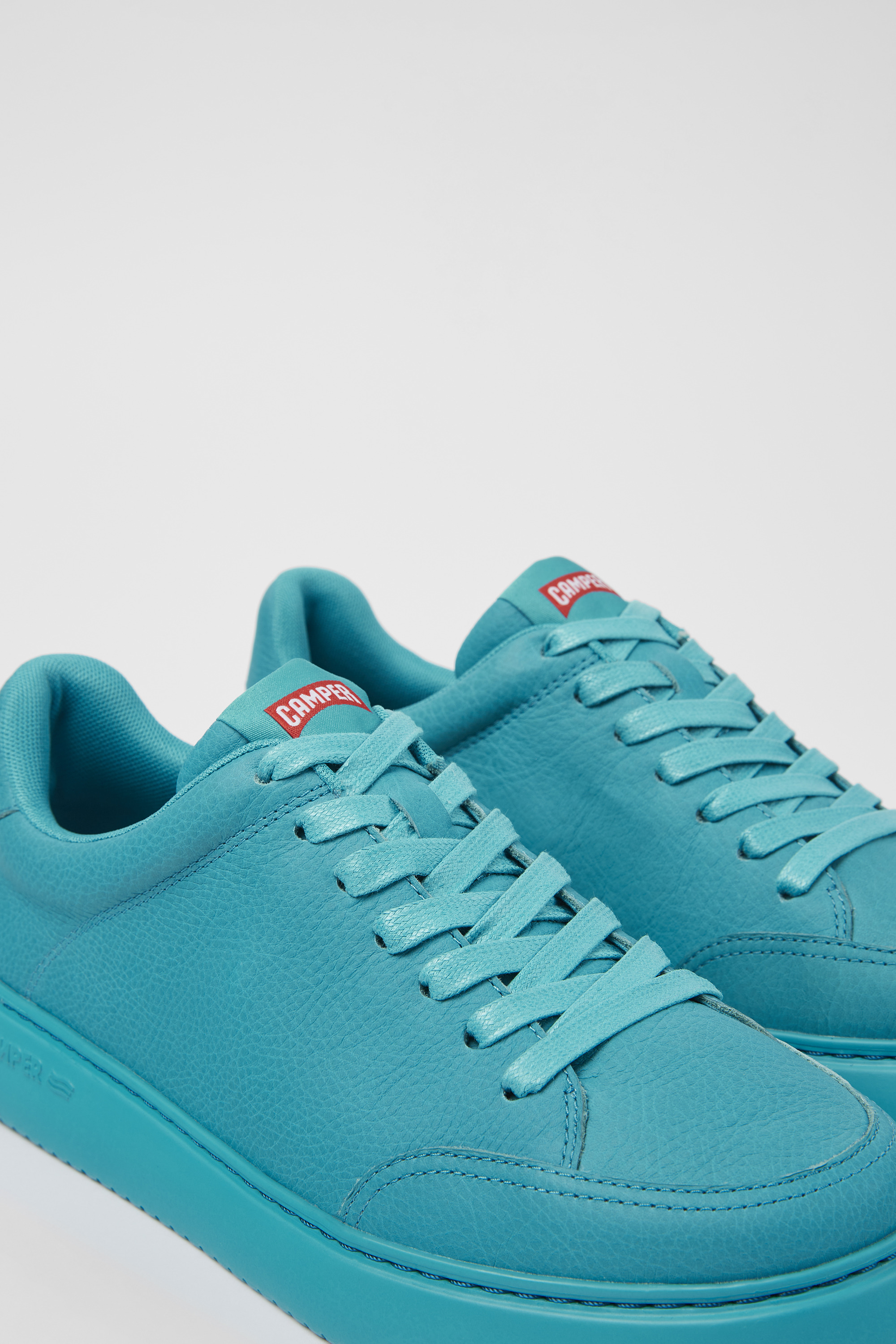 Runner K21 - Blue leather sneakers for men