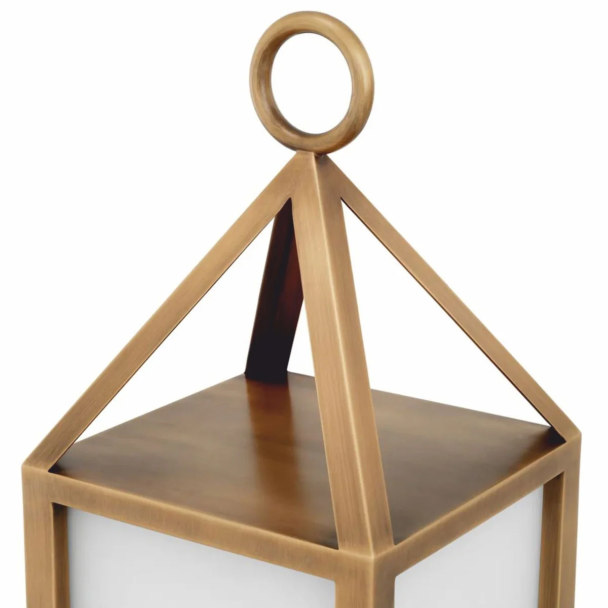 Casa Padrino l¨¢mpara de pared de exterior de lujo lat¨®n antiguo / blanco A. 86 cm - Iluminaci¨®n exterior de lujo