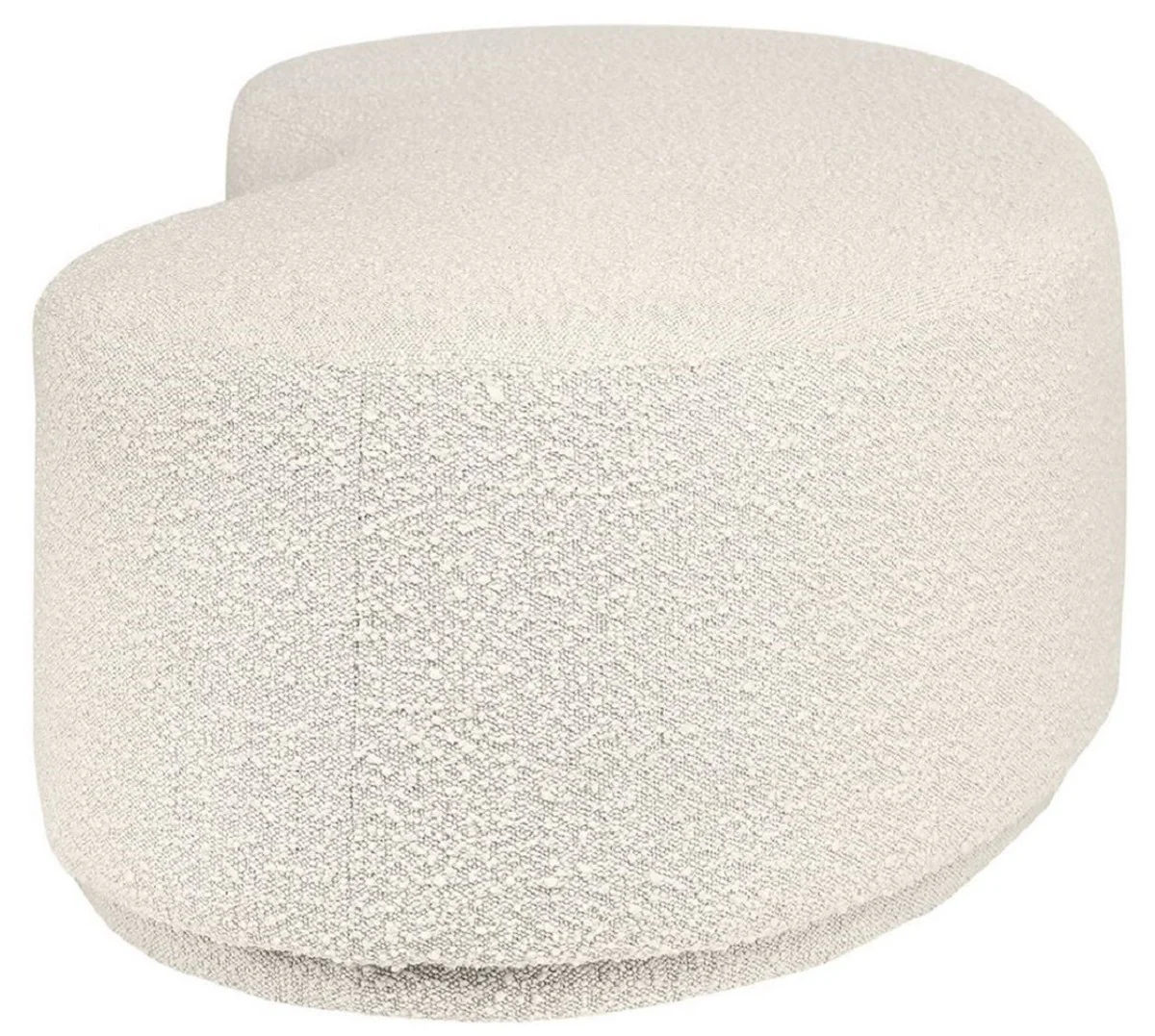 Casa Padrino banco de lujo crema 149 x 65,5 x A. 41 cm - Banco curvo - Muebles de Sala de Estar - Muebles de Hotel - Colecci¨®n de Lujo