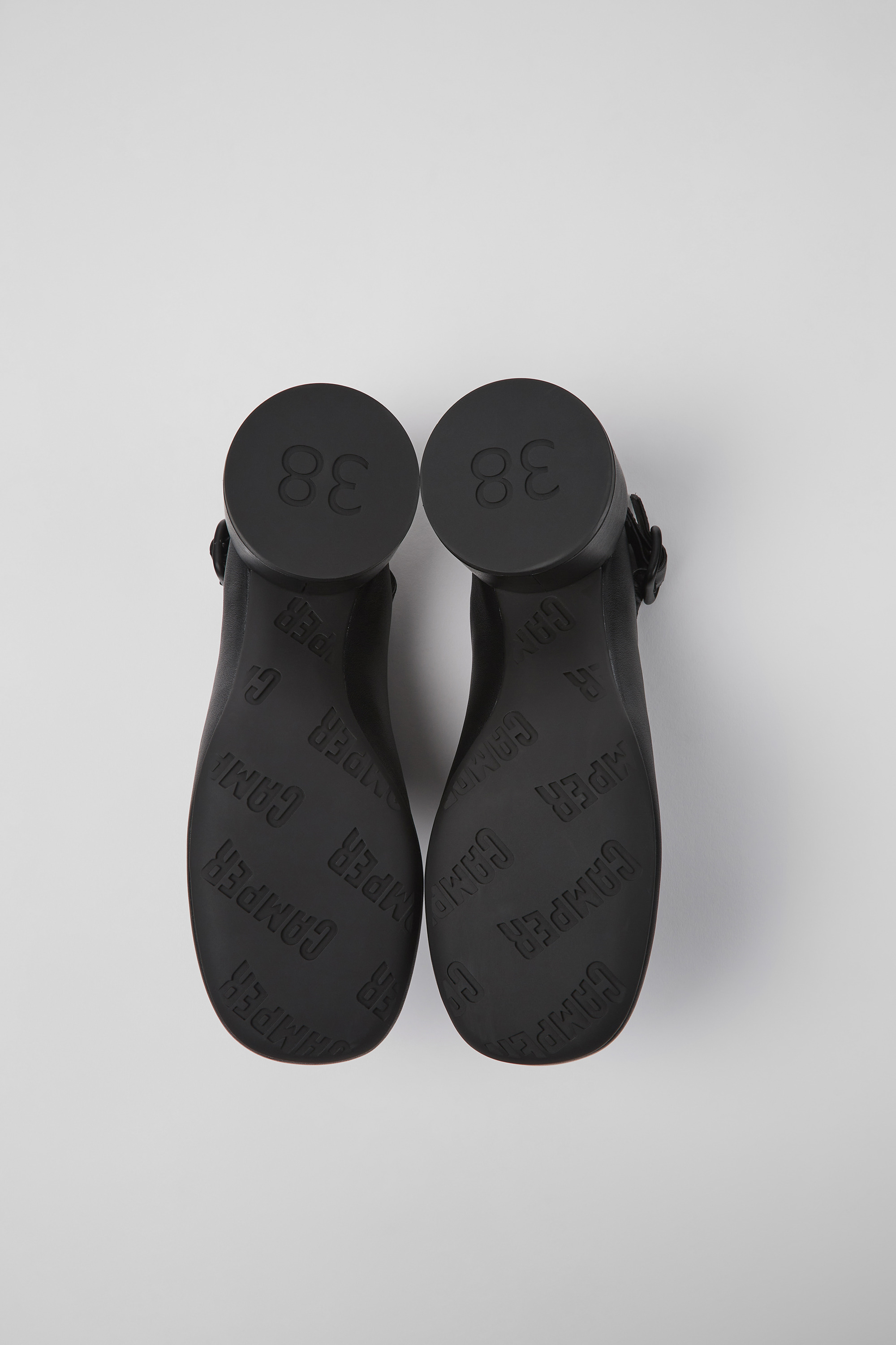 Niki - Black leather heels for women