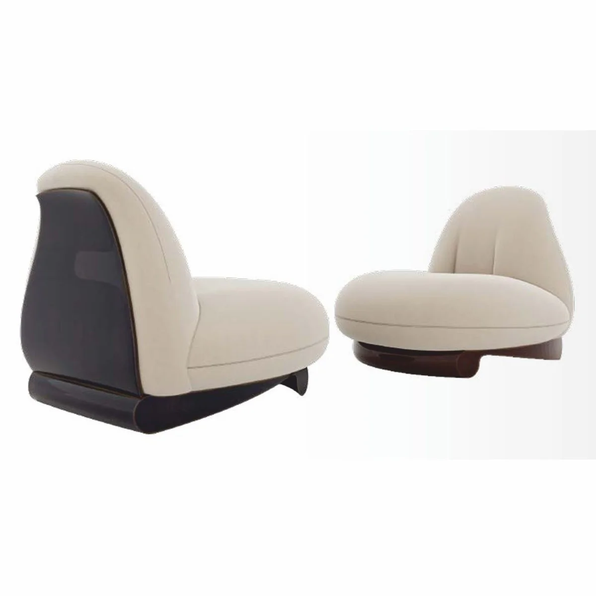 Casa Padrino sill¨®n de sal¨®n y hotel de terciopelo de lujo crema / marr¨®n oscuro - Muebles de lujo