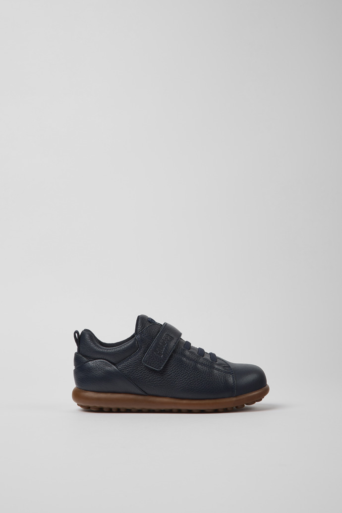 Pelotas Navy blue leather and textile shoes for kids
