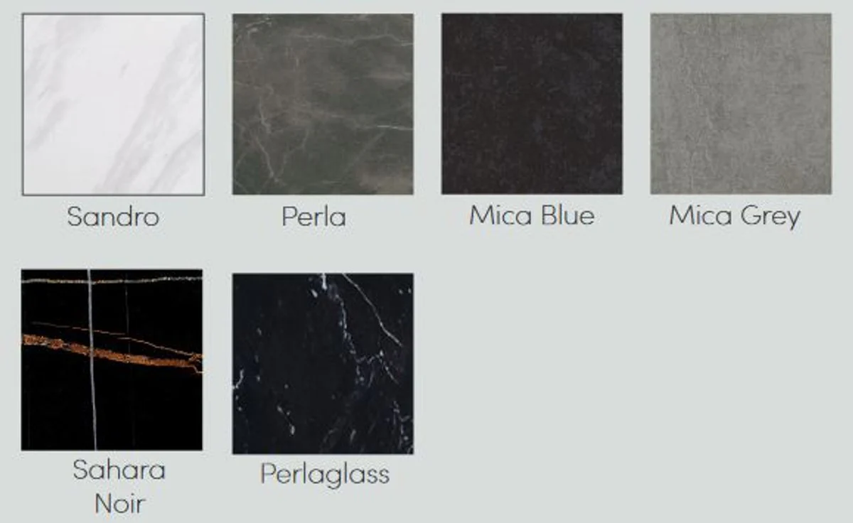 Casa Padrino mesa de centro de dise?o 109 x 100 x A. 37 cm - Varios Colores - Mesa de sal¨®n con mesa de cer¨¢mica de vidrio fino en aspecto de m¨¢rmol - Muebles de Sal¨®n de Lujo