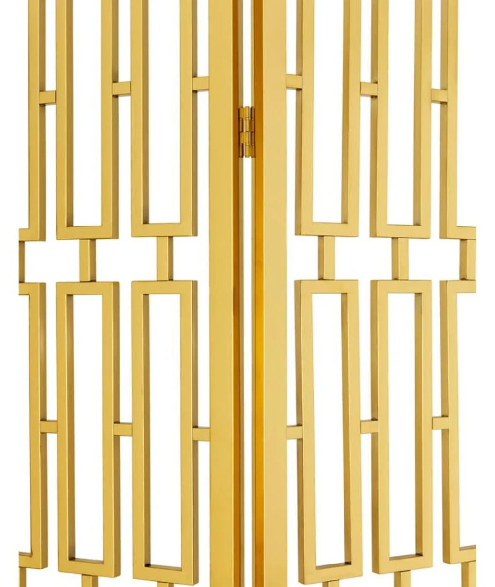 Diseñador Casa Padrino sala de acero inoxidable divisor de oro de 200 x 225 cm - H. edición limitada