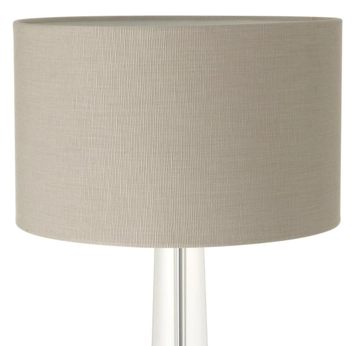 Casa Padrino l¨¢mpara de mesa de cristal de lujo con pantalla gris - muebles del hotel