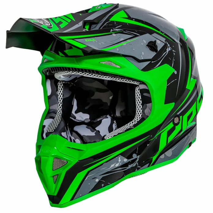 CASCO CROSS / ENDURO PREMIER EXIGE QX7 NEGRO / VERDE