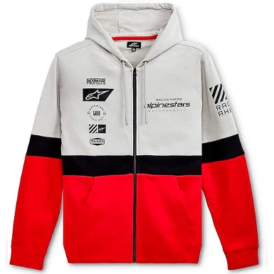 SUDADERA ALPINESTARS POSITION ZIP GRIS / ROJO