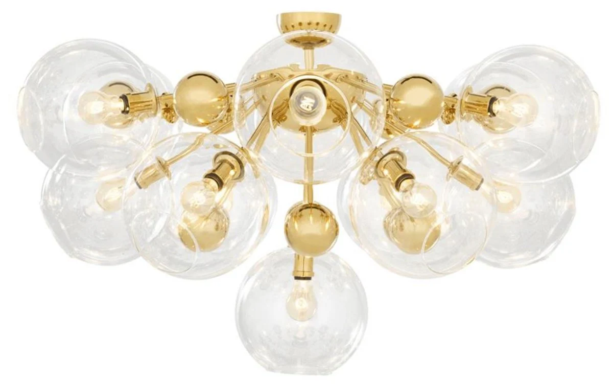 Casa Padrino lámpara de techo de lujo oro Ø 90 x H. 57 cm - Colección de Lujo