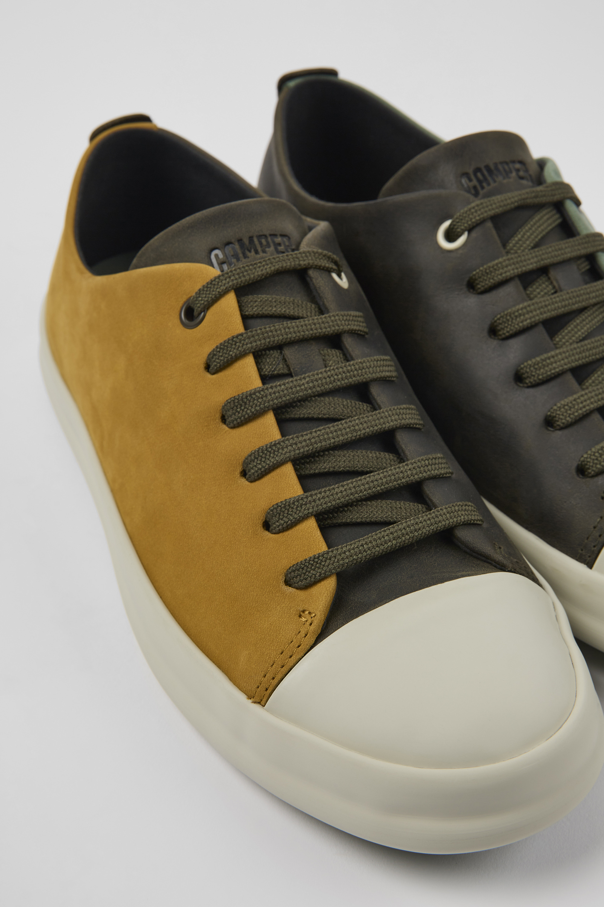 Twins - Multicolored leather and nubuck shoes for men