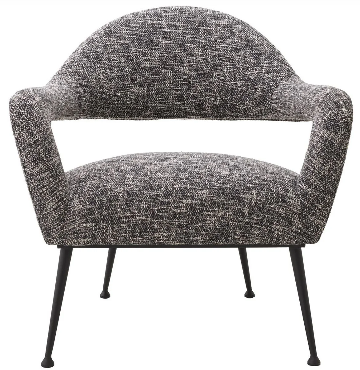 Casa Padrino sill¨®n de dise?o negro / negro 80 x 76 x A. 85 cm - Sill¨®n de Sal¨®n - Muebles de Dise?o - Calidad de Lujo