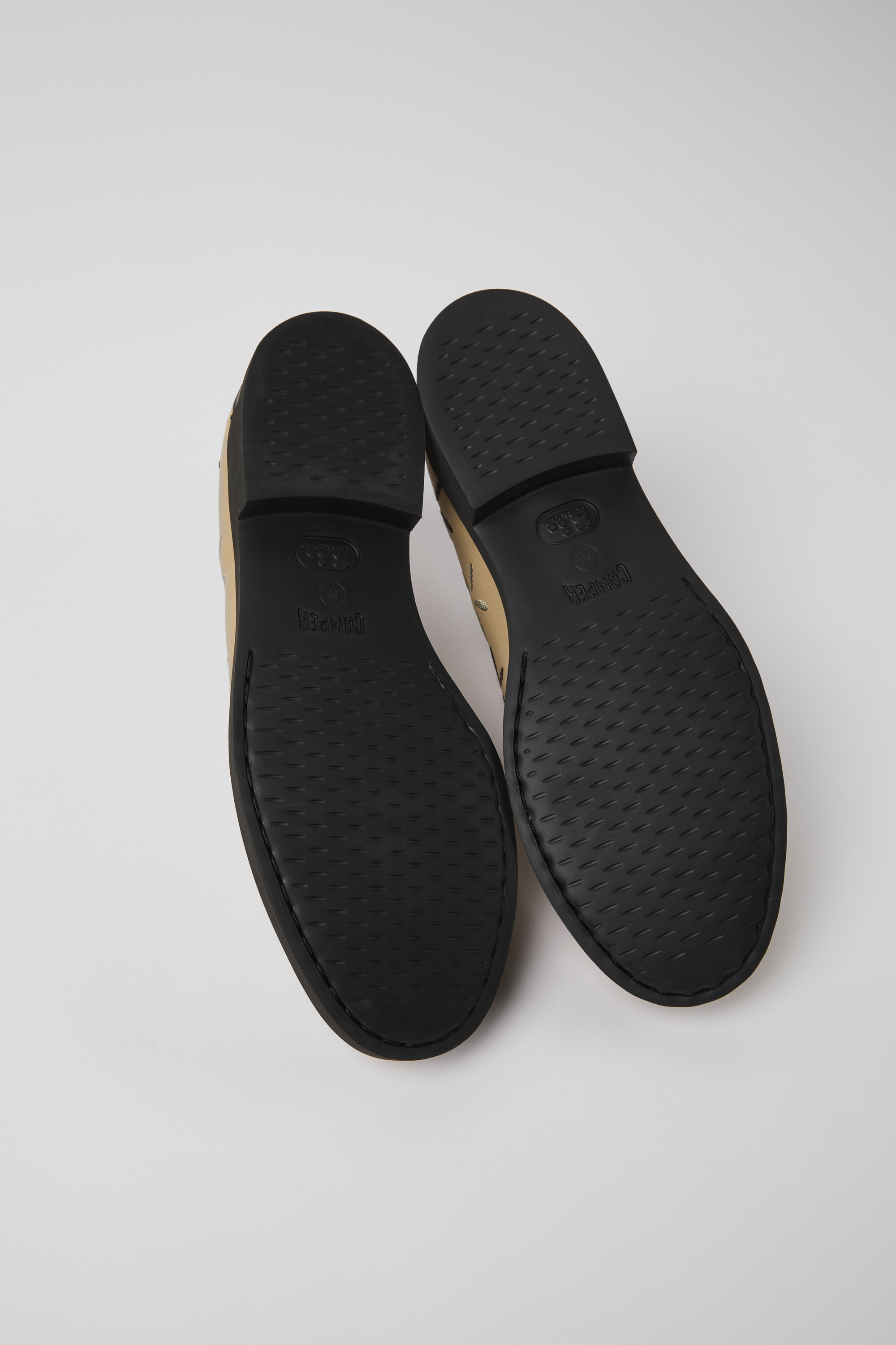 Twins - Beige leather shoes for women